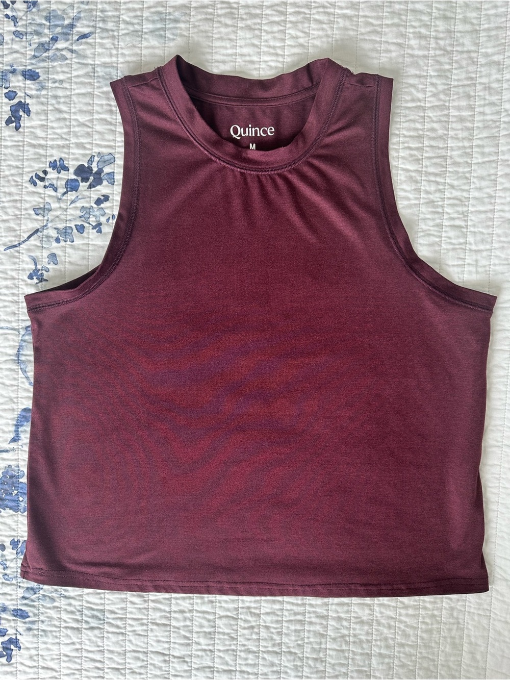 Quince Women's Flowknit Ultra-Soft Performance Tank in Burgundy Size M